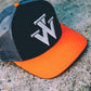 "V" Mesh Cap orange / black