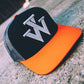 "V" Mesh Cap orange / black