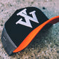 "V" Mesh Cap orange / black
